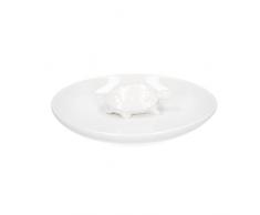 PORCELLANA Neiboschi Assiette avec Tortue, Porcelaine, Blanc, 0.1Â x 0.1Â x 0.1Â cm