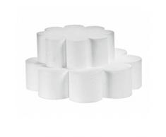 Decora en polystyrène en Forme de Fleur Sucette gâteau pour décoration, Blanc cassé, Polystyrène, Ecru, 15 x 7.5 cm