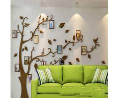 Mondial-Fete - Arbre gÃ©nÃ©alogique 3D Miroir Acrylique adhÃ©sif (180 x 240 cm)