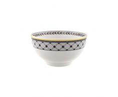 Villeroy & Boch Audun Ferme Bol, 650 ml, Porcelaine Premium, Blanc/Gris