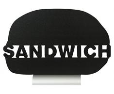 Securit ardoise de table socle alu en forme de Sandwich