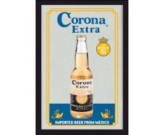 Empire Merchandising 537454 Miroir imprimÃ© avec Cadre en Plastique faÃ§on Bois PublicitÃ© BiÃ¨re Corona a 20 x 30 cm