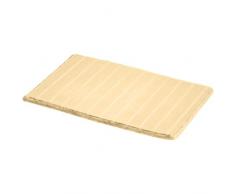AmazonBasics Tapis de bain en mousse Ã mÃ©moire de forme et texture rayÃ©e, Beige, 50 x 80 cm