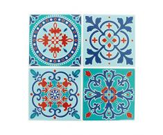 Artemio 22002027 Set de 4 Stickers Mosaïque, Résine Ãpoxy, Multicolore, 26,5 x 0,2 x 31 cm