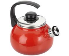 KrÃ¼ger 18018 RO Rom Bouilloire Ã Sifflet Ãmail Rouge 18 cm