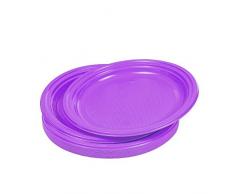 Viphome 6ASJ045PR Lot de 20 Assiettes Prune 22 cm