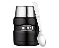THERMOS Porte-Aliments en Acier Inoxydable - 470 ML, Acier Inoxydable, Noir Mat, 0,47 l