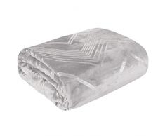 Eurofirany Plaid Scintillant Motif Zigzags ArgentÃ© 150 x 200 cm