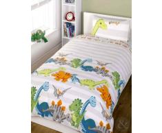 Just Contempo Enfants de Parure de lit Housse de Couette en Polycoton imprimé, pour garçons et Filles, Mélange de Coton, Gris, Simple