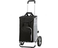 Andersen 166-065-80 Chariot de Courses Royal Dante 45l Noir, Aluminium/Polyester, 100 x 40 x 30 cm
