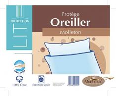 laurentmortreux ProtÃ¨ge Oreiller Molleton 63x63, Tissus, Blanc