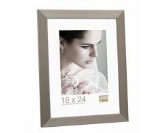 Deknudt Frames S41VD1 Cadre Photo Ãtroit Résine Argenté 13 x 18 cm