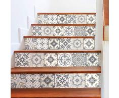 Ambiance Sticker Stickers Carrelages Escaliers 2 Bandes de 15 x 105 cm Carenza