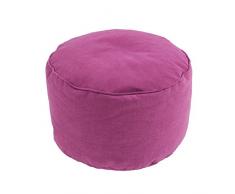 Thedecofactory Pouf Rond, Coton, Violet, 50x50x30 cm