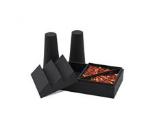 Luckies LUKFACT Food Factory | Plateau Condiments, Plastique, Noir, 8x11x7,5 cm