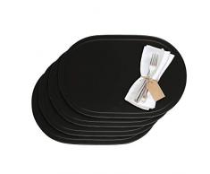 Westmark Lot de 4 sets de table en vinyle 45,5 x 29 cm, Vinyle, Noir, 45.5 x 29 cm