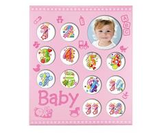 Zep WG3PK Collection Enfant Gallérie Cadre Photo Multi Vues Bois Rose
