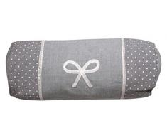 Soleil dOcre 546681 Emilie Coussin Polochon en Coton BrodÃ© Gris 20x50 cm