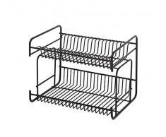 Delfinware Ãgouttoir Ã Assiettes Ã 2 Ã©tages Noir