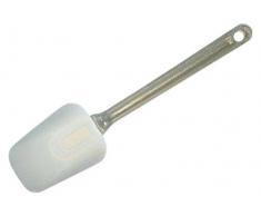 silikomart 70.054.87.0001 Cuillère avec Manche en Plastique Transparente et Spatule en Silicone, Blanc, 5,5 x 25,5 x 1,5 cm