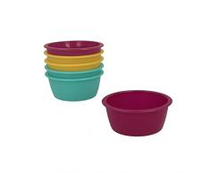Metaltex 252394 Mini Moule a Cake 6 pcs, Silicone, Multicolore, 8 cm de diametre