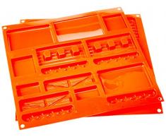 silikomart 25.612.01.0063 HSH 08 A + B Magic Train Moule en Silicone, Autre, Rouge