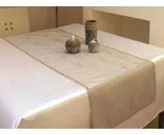 Soleil dOcre 800392 Happiness Chemin de Table Polyester Gris 40 x 140 cm