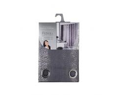 douceur dintÃ©rieur rideau a oeillets 140x260 cm polyester arc en ciel anthracite