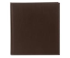 Goldbuch 31819 Cezanne Album Photo en Similicuir avec 100 Pages Blanches et intercalaires en Papier Cristal Noir/Marron 30 x 31 cm