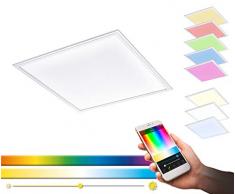 EGLO Lampe Ã Grille Salobrena-C, Aluminium, Plastique, 34 W, Blanc