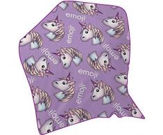 Emoji Licorne Couverture Polaire, Lilas