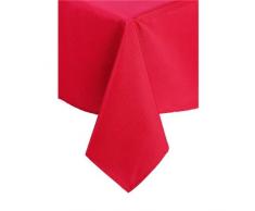 Lharmonie du dÃ©cor 1720199 Nappe Polyester Uni Essentiel Rouge 140cm x 200 cm