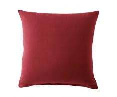 Blanc des Vosges Uni Jersey Taie Coton Carmin 65 x 65 cm