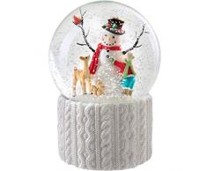 WeRChristmas Boule à Neige Musicale Motif Bonhomme de Neige Multicolore 16 cm