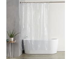 AmazonBasics Rideau de douche transparent en PVC 180 x 180 cm