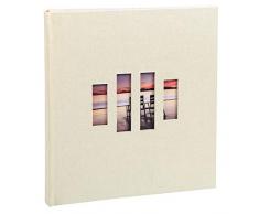 Exacompta 16261E Zen Album Photos Livre 60 Pages avec Feuillets Intercalaires Cristal Carton/Papier/Tissu Ivoire 32 x 29 x 4,5 cm