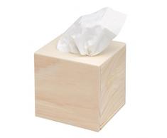 GLOREX de boîte à mouchoirs en bois, naturel, 13,5 x 12,5 x 14 cm