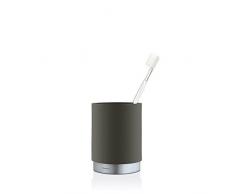 blomus 68862 Verre à Dents Ara Anthracite/Argent, Acier Inoxydable, 8,2 x 8,2 x 11,5 cm