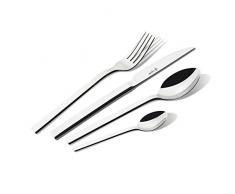 Paul Wirths Ménagère 24 pièces Set, pour 6 Personnes, en Acier Inoxydable 18/10, Poli, Edge 8100, w18100510, Acier Inoxydable, Silber, 30-teilig