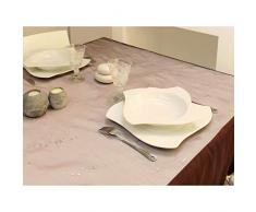 Soleil dOcre 813393 Happiness Nappe Carrée Polyester Marron 140 x 140 cm