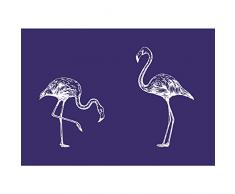 Rayher 45085000 Pochoir 2 Flamingos, DIN A5, 1 pochoir adhÃ©sif et 1 spatule, idÃ©al pour imprimer de jolis motifs dÃ©coratifs sur divers supports, bleu