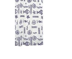 Ridder 461130-350 Neptun Rideau de douche textile 120 x 200 cm Bleu