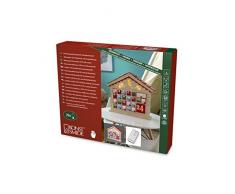 Konstsmide 2819-100 Calendrier de LAvent Ã LED avec 24Â Tiroirs, Bois, 2 W, Blanc, 57 x 9.5 x 38.5 cm