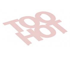 Premier Housewares Dessous de Plat Too Hot, Métal, Rose, 18 x 21 x 1 cm