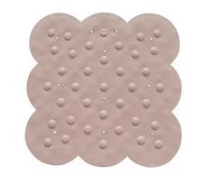 MSV Tapis Caoutchouc de Douche Rose 54x54, Carbonate de Calcium