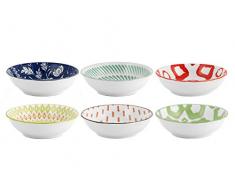 H&H 91455Â Pack coupelles pour Sauce, Porcelaine, Assorties, 6Â unitÃ©s