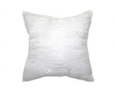 Soleil docre Coussin déco Jacquard 40x40 cm Wood Blanc, Polyester, 40 x 40 cm