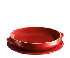 Emile Henry Eh349599 Set de Moule à Tarte Tatin Céramique Rouge Grand Cru 29 X 29 X 5,5 cm