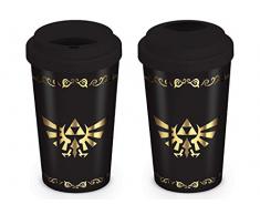 The Legend of Zelda MGT24851 (Triforce) Travel Mug, CÃ©ramique-Plastique, Multicolore, 12oz/340ml
