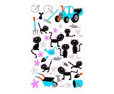 Toga SFZ31 Chats cartoon et souris Ã la ferme Planche de sticker Felt/Feutrine Multicolore 9,5 x 18,5 x 0,2 cm